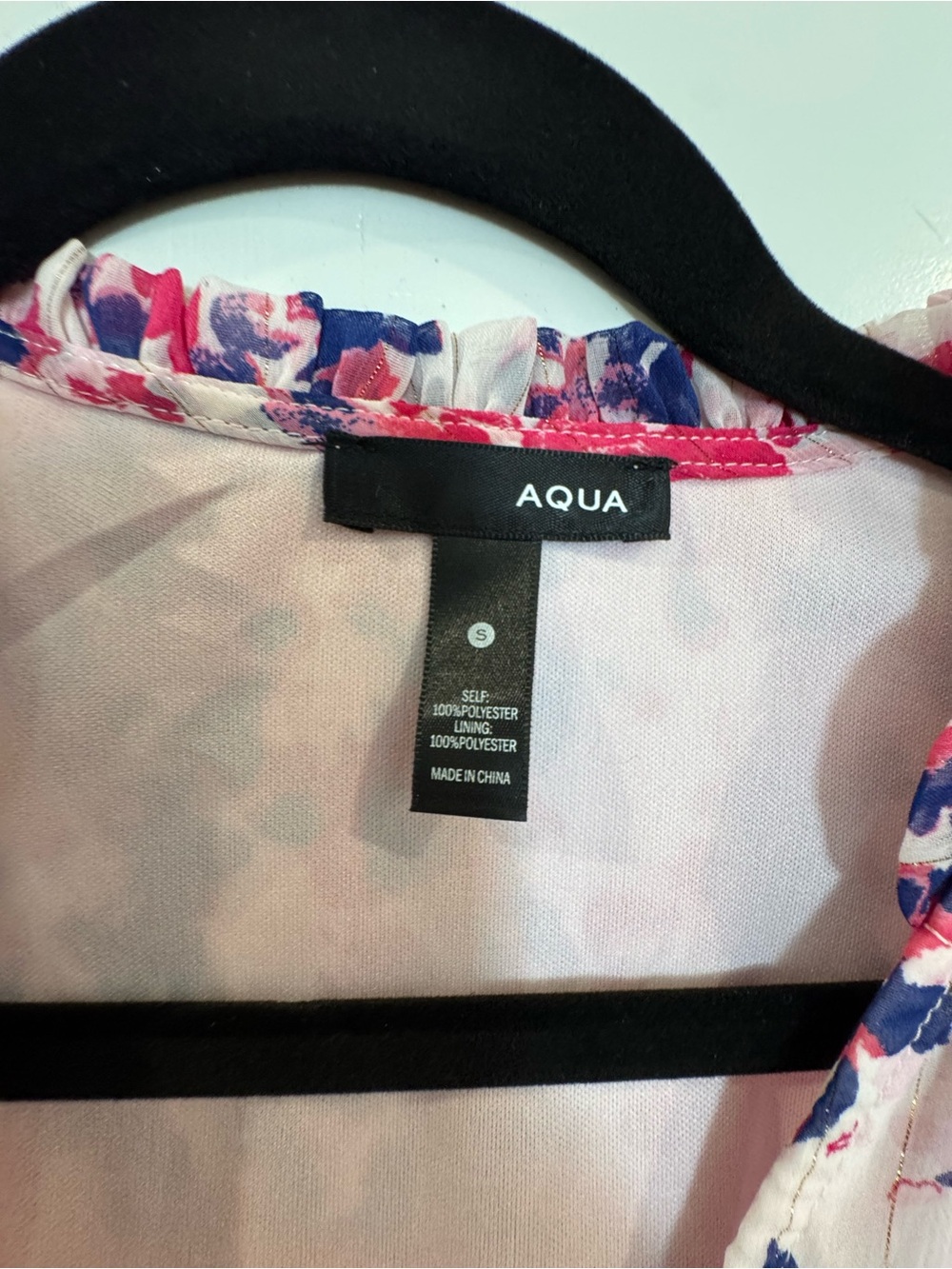Aqua Pink & Navy Floral Dress - Picture 5 of 8